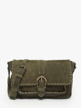 Cross Body Tas Jenny Leder Pieces Groen jenny 17160093